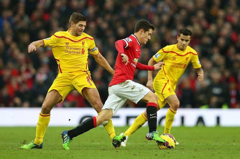 Ander Herrera shown during Manchester United's Premier League victory over Liverpool on Sunday at Old Trafford. Alex Livesey / Getty Images / December 14, 2014