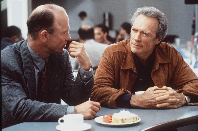 1997:  Actors Ed Harris And Clint Eastwood In His New Movie "Absolute Power". (Photo By Getty Images)