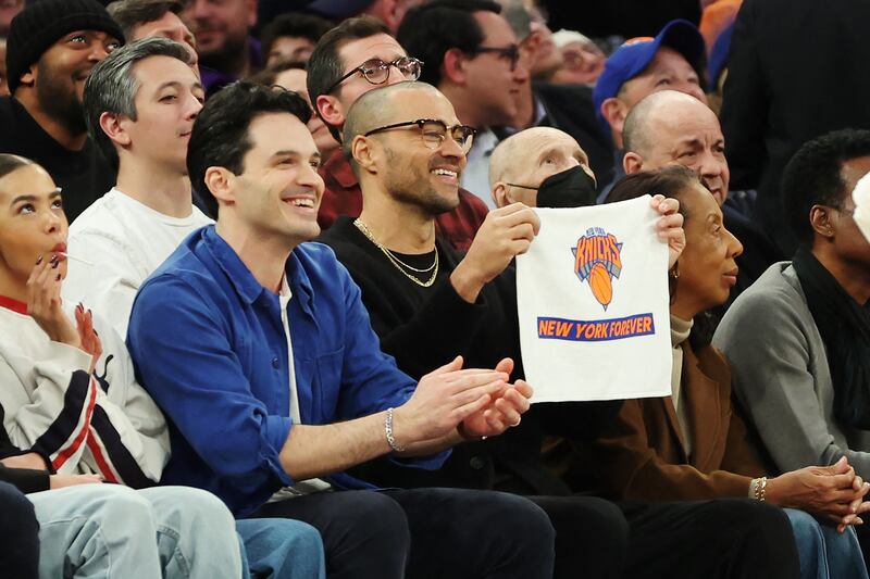 Actor Jesse Williams during the game between New York Knicks and Milwaukee Bucks in New York. AFP