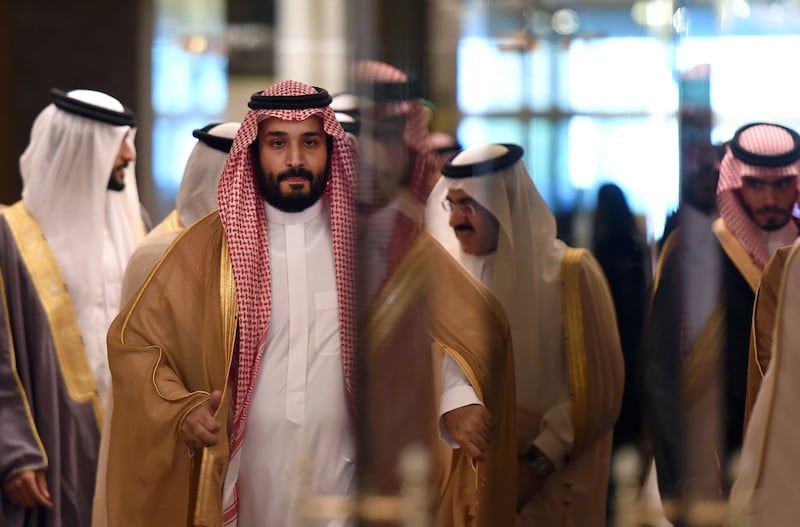 Saudi Deputy Crown Prince, defence minister and Chairman of the Council for Economic and Development Affairs Mohammed bin Salman arrives for the first meeting of Gulf Cooperation Council  Economic and Development Affairs Authority in Riyadh. Fayez Nurelidine / AFP Photo