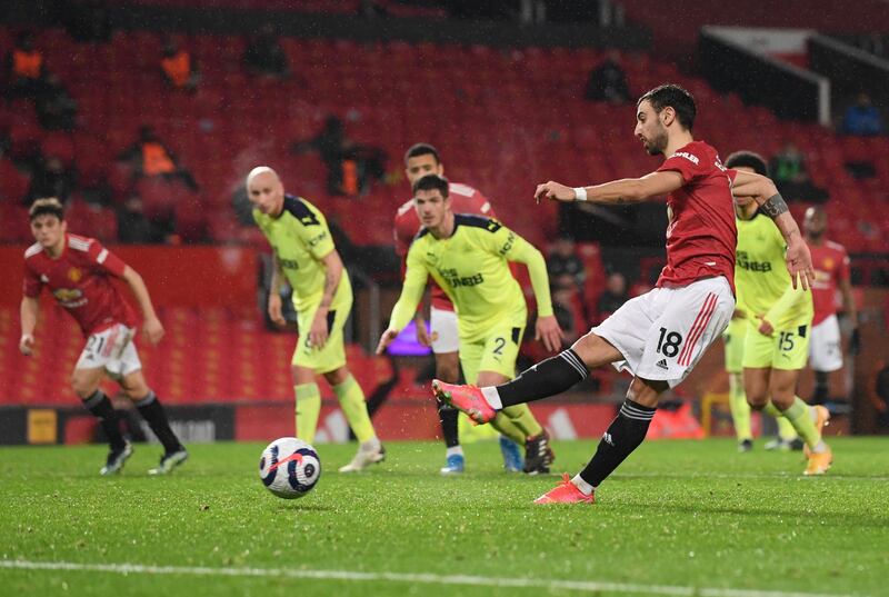 Bruno Fernandes - 6: The stats will say a goal and assist, but far from one of his best games. Booked in a poor first half. With so many players out, United were extra reliant on him, but he didn’t get the ball in the positions where he can do damage. Flicked a Shaw header on after 70 as his team livened up and then scored a penalty to make it 3-1 – and ease nerves. Reuters