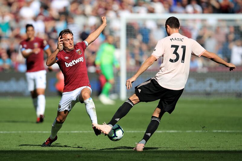 Centre midfield: Mark Noble (West Ham United) – The captain’s classy passing created Marko Arnautovic’s goal against Manchester United. Noble excelled throughout. Getty Images