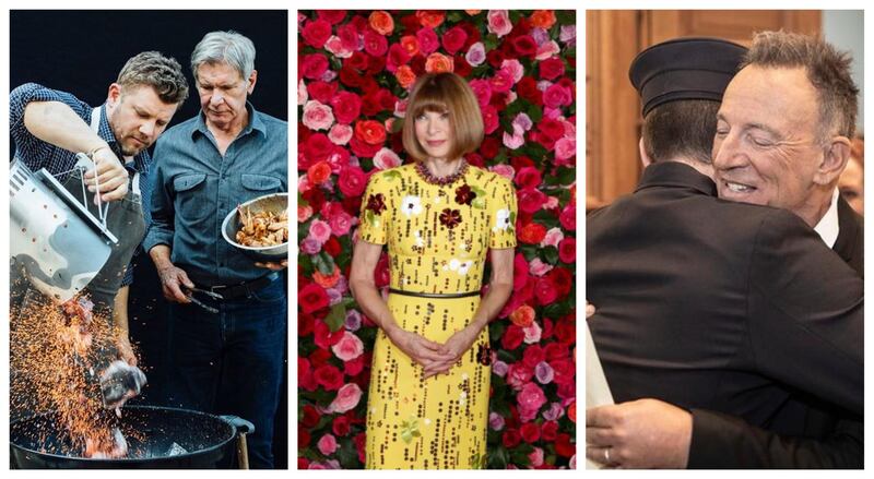 Harrison Ford, Anna Wintour and Bruce Springsteen have all said how proud they are of their children who have shunned the spotlight. Instagram / REUTERS/Brendan McDermid