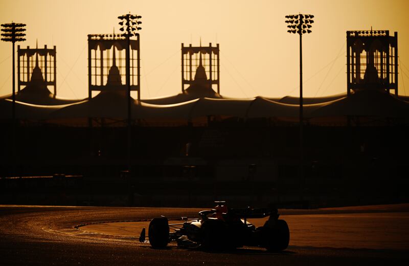 Max Verstappen at testing in Bahrain. Getty 