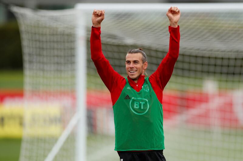 Gareth Bale during training with Wales. Reuters