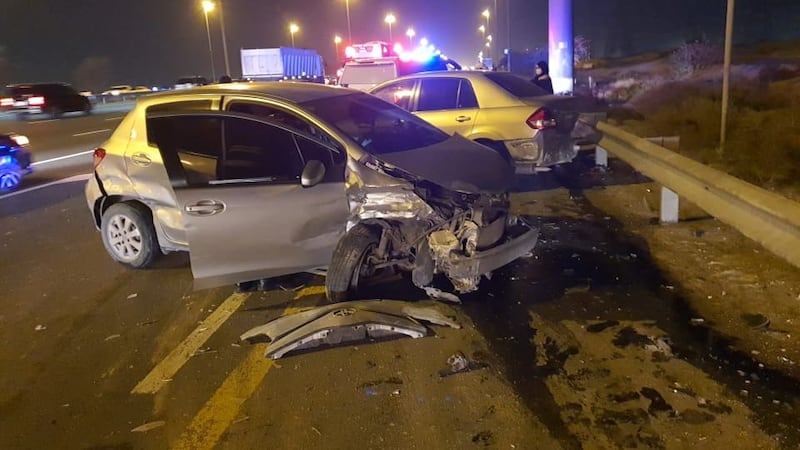 Nineteen people were injured in separate traffic accidents in Dubai on January 27-28 this year. Photo: Dubai Police