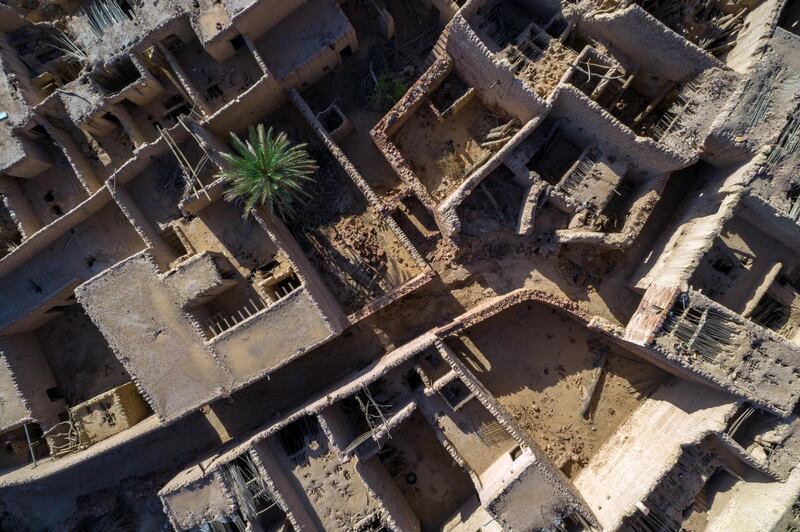 An ariel view of the ancient site.
