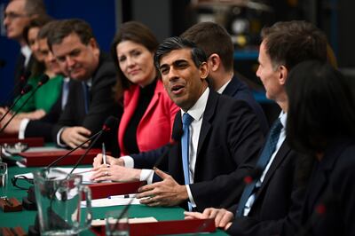 Prime Minister Rishi Sunak says he is 'living proof' that his Conservative Party is not racist. Getty Images