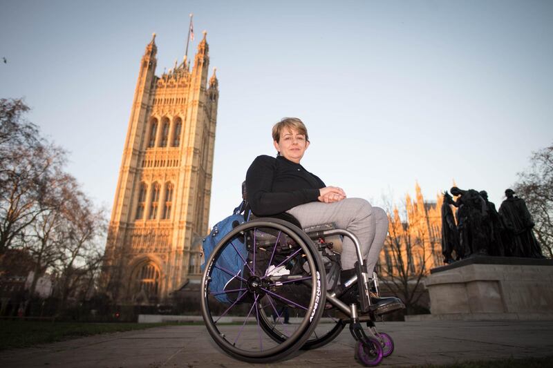 FOR THE WESTERN MAIL. Baroness Tanni Grey-Thompson outside the Houses of Parliament. In London.
