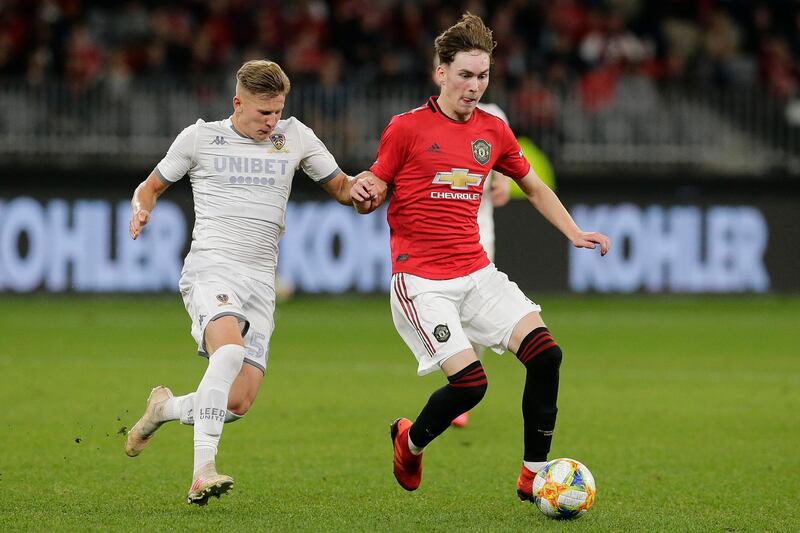 James Garner of Manchester United controls the ball. Getty