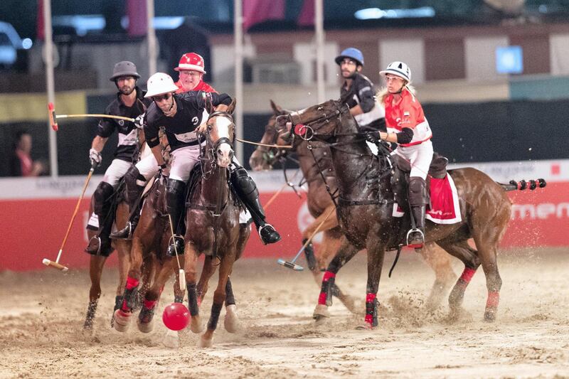 Beach Polo Cup Dubai 2018 Day 1 -  Team Tonino Lamborghini Residences vs Team Lindt. Courtesy Twister Middle East