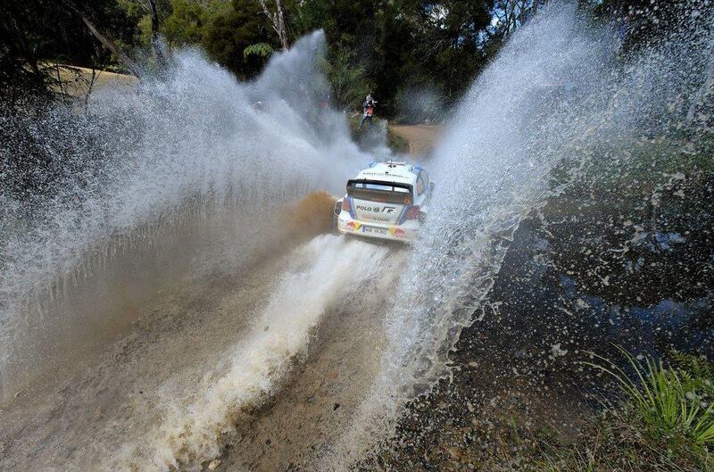 Sebastien Ogier is thrilled with his Rally Australia win despite missing out on clinching the drivers' title by one point. William West / AFP