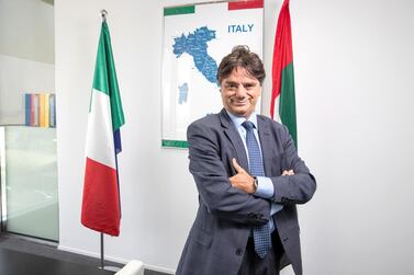 Gianpaolo Bruno, the Italian Trade Commissioner says Italy is looking for joint investment partnerships with UAE investors in Africa and Asia. Antonie Robertson / The National