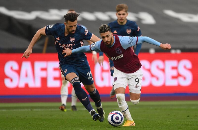 Said Benrahma - 8: Algerian played his part in West Ham’s rampant first-half display, linking-up well with Antonio and Lingard. Lovely change of pace and perfect low cross for Antonio that the striker somehow failed to convert with quarter-of-an-hour to go. AFP