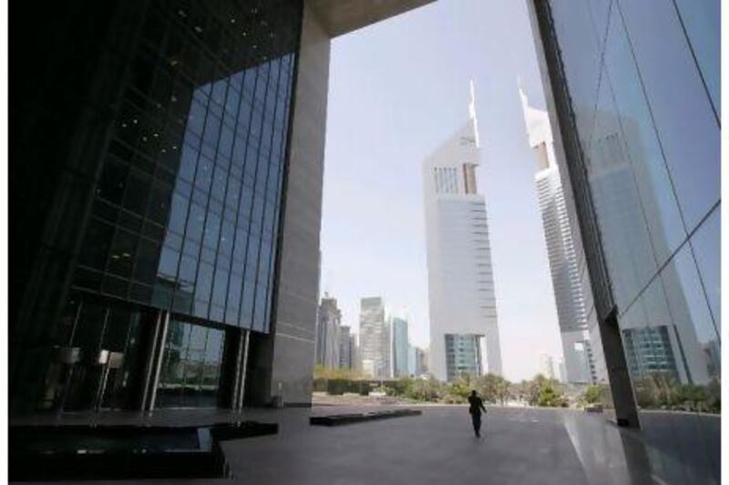 The Dubai International Financial Centre has reduced rental rates by more than half from peak leases signed two years ago.