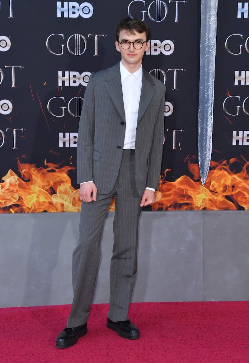 Isaac Hempstead Wright (Bran Stark) arrives for the 'Game of Thrones' final season premiere at Radio City Music Hall on April 3, 2019 in New York. AFP