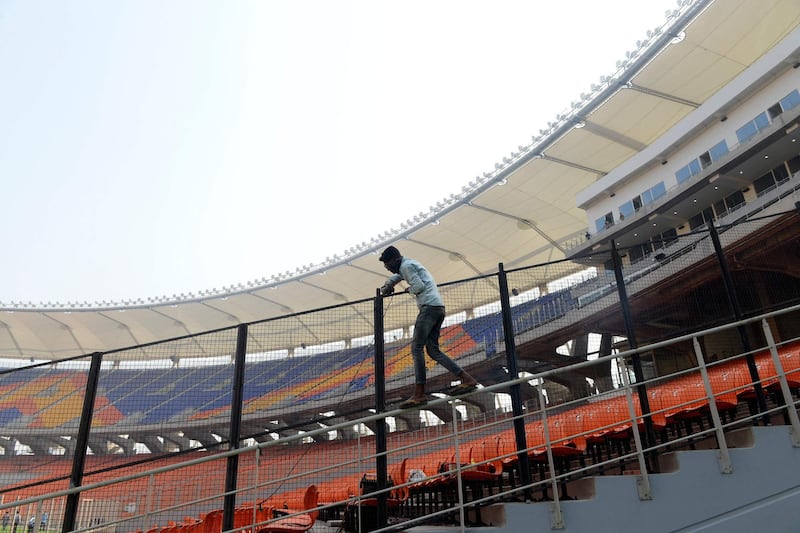 The Narendra Modi Stadium, which hosts the third day-night Test between India and England, has LED lights instead of the conventional light towers. AFP