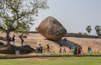 Krishna's Butter Ball is a unique attraction amid the historic remains of Mahabalipuram. Photo: Ronan O'Connell