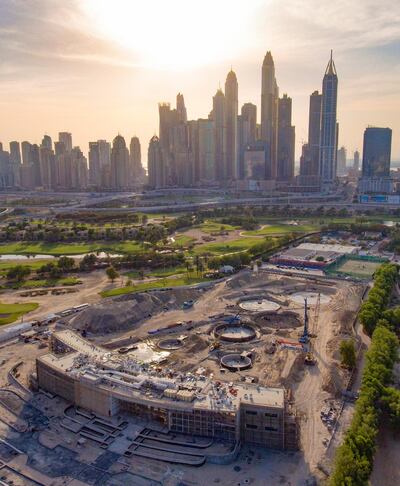 The entertainment destination, located at Emirates Golf Club, is due to open later this year. Courtesy TopGolf.