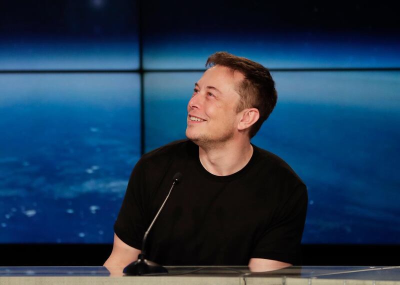FILE - In this Feb. 6, 2018, file photo, Elon Musk, founder, CEO, and lead designer of SpaceX, speaks at a news conference after the Falcon 9 SpaceX heavy rocket launched successfully from the Kennedy Space Center in Cape Canaveral, Fla. Musk's quirky behavior has long been chalked up to that of a misunderstood genius. But never have his actions caused so much angst on Wall Street. Investors have for years endured millions of dollars in short-term losses in hopes of a long-term payoff. They might have even been able to stomach the $8.3 million that Telsa Inc. burns through each day. But it was a conference call Wednesday, May 2, that left many wondering how much more they can take. (AP Photo/John Raoux, File)