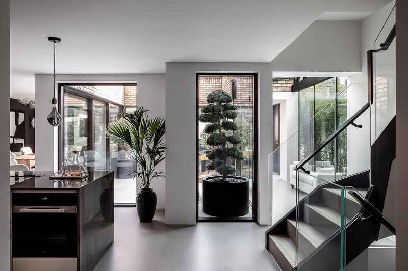 View through to the interior courtyard at Sprimont House. Courtesy Martin’s Properties