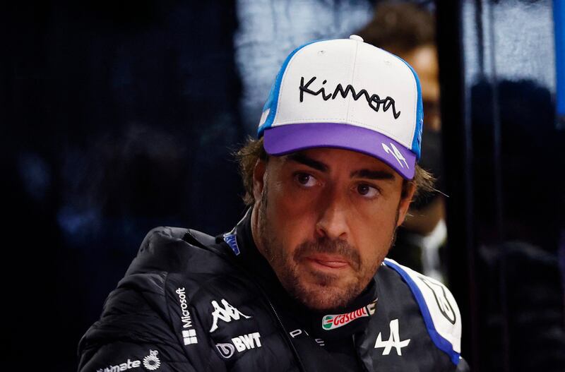 Alpine's Fernando Alonso during practice at the Japanese GP. Reuters