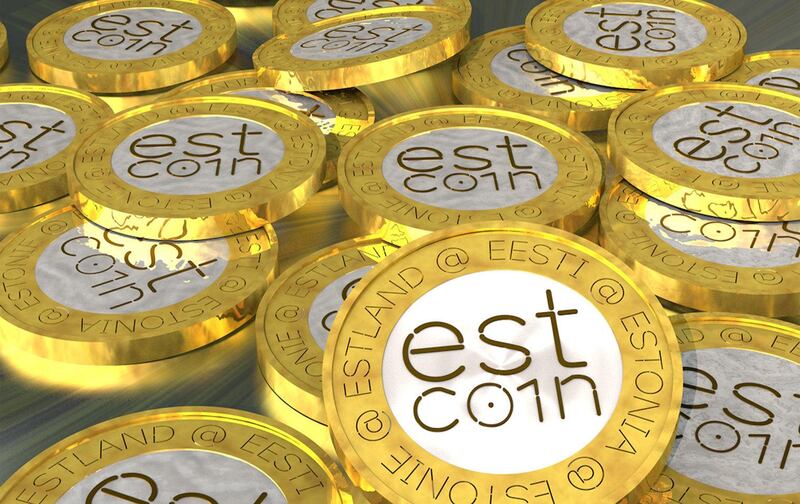 A computer generated image released by the e-Residency's press office shows "estcoins", the prototype of "crypto token" proposed for use in Estonia's "Digital nation" e-Residency programme.
Estonia is eyeing a proposal that could drag the euro into the crypto age, creating a digital token backed by the single European currency that promises to tame the volatility plaguing bitcoin and other cryptocurrencies.  / AFP PHOTO / e-Residency programme's press office / HO / RESTRICTED TO EDITORIAL USE - MANDATORY CREDIT "AFP PHOTO /e-Residency programme's press office " - NO MARKETING NO ADVERTISING CAMPAIGNS - DISTRIBUTED AS A SERVICE TO CLIENTS