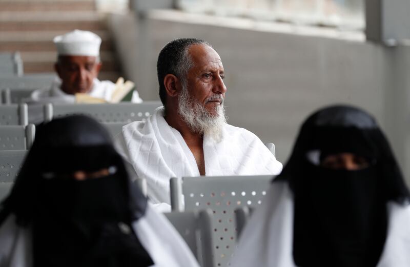 The first batch of more than 270 Yemeni Hajj pilgrims left for Makkah from Sanaa airport. EPA