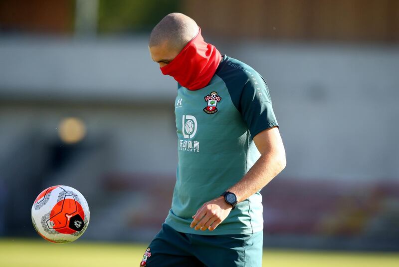 SOUTHAMPTON, ENGLAND - MAY 19: Oriol Romeu as Southampton FC players return to training following Covid-19 restrictions being relaxed, at the Staplewood Campus on May 19, 2020 in Southampton, England. (Photo by Matt Watson/Southampton FC via Getty Images)