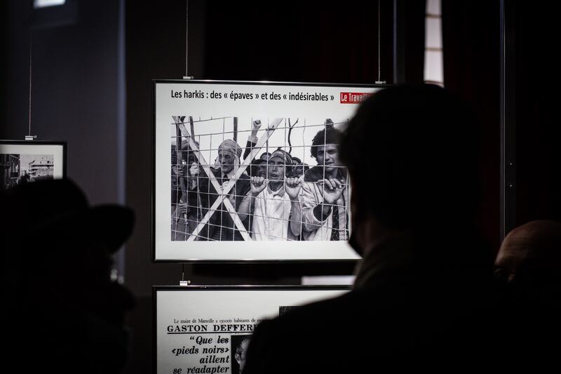An exhibition named Place of Memory and Recollection to the Forgotten Victims of the Algerian War, organised by Perpignan City Hall, France, photographed on March 19, 2021. Photo: Idhir Baha / Hans Lucas