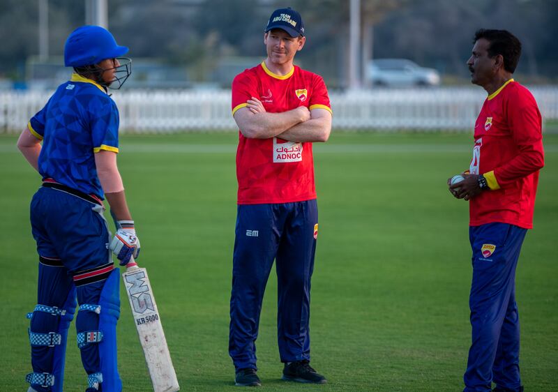 Eoin Morgan interacted with kids during Zayed Cricket Academy Spring Camp in Abu Dhabi. 