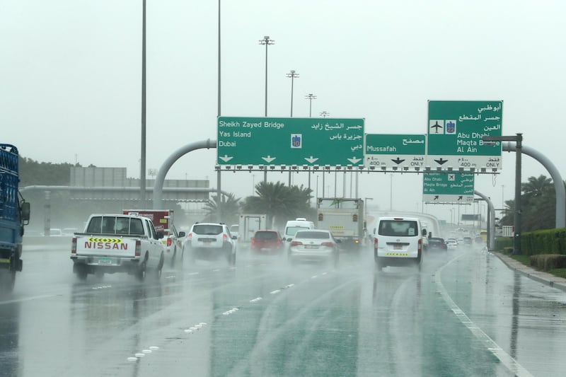 Cloudy weather with showers in Abu Dhabi. Ravindranath / The National