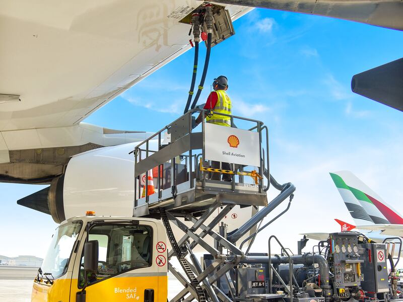 Emirates fuels its aircraft with a blend of fuel supplied by Shell Aviation. Photo: Emirates