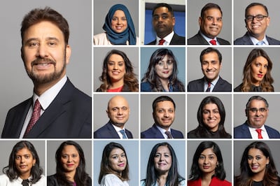 Britain's 19 Muslim MPs including Afzal Khan, top left. Getty Images