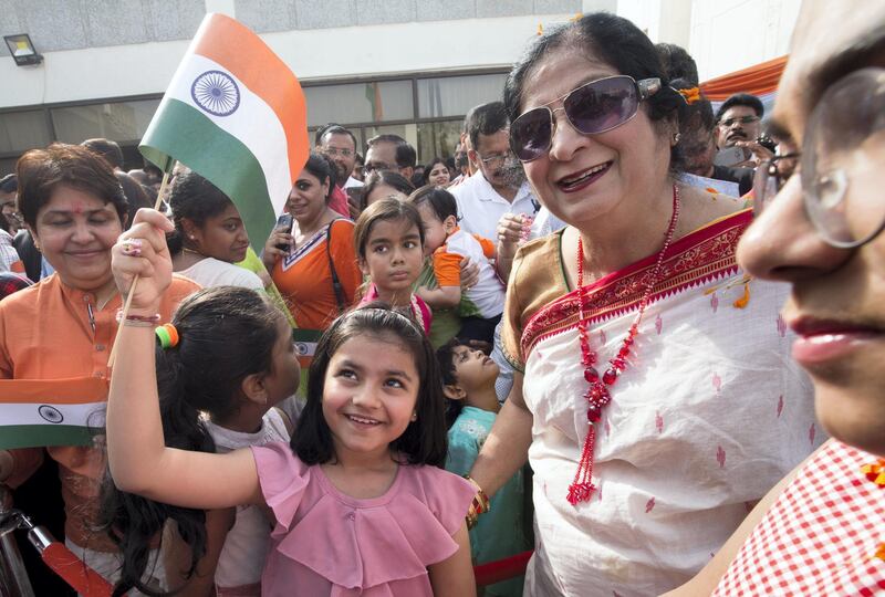 Dubai, United Arab Emirates, during the celebration of the Independence day of India at Indian Consulate in Dubai.  Ruel Pableo for The National for Anna's story