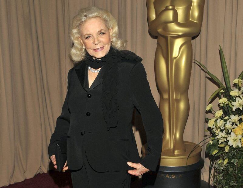 Lauren Bacall backstage during the 82nd Academy Awards in Los Angeles. Vince Bucci / AP Photo