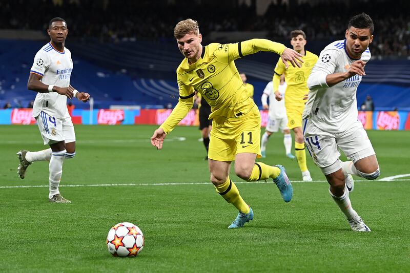 Timo Werner 8 - The German speedster sent Casemiro sliding as he cut back on to his right foot after latching onto Kovacic’s perfectly weighted pass. A second touch inside sat another Madrid defender down before he finished into the far corner via a deflection to put Chelsea into the lead on the night. 
Getty