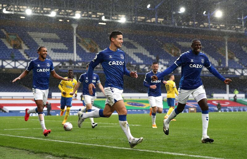 James Rodriguez  - 9: Assisted Mina with a nice dinked free kick delivery, before getting two goals of his own, offering yet another example of his quality. Getty