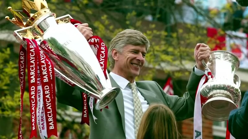 Arsene Wenger guided Arsenal to the league-and-cup double in 1997/98, his first full season in charge of the club. Reuters