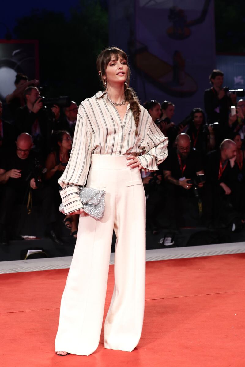 Annabelle Belmondo walks the Filming In Italy red carpet during the 76th Venice Film Festival on September 1, 2019. Getty