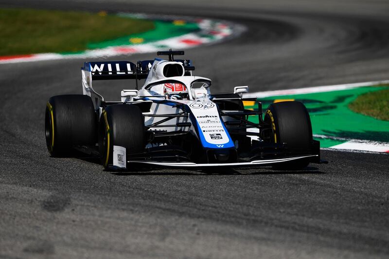 George Russell of Williams during the Italian GP in Monza. The Williams family ended their association with Formula One on Sunday. Getty