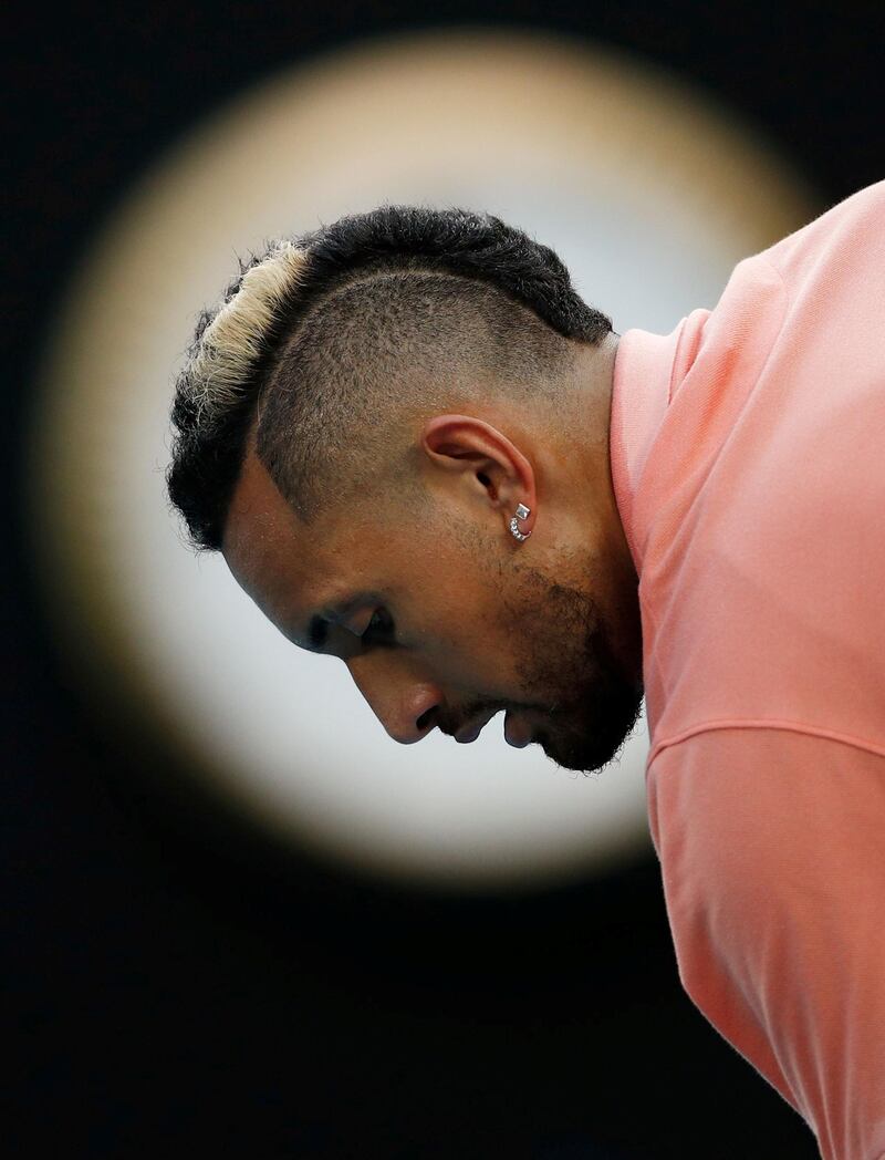 Australia's Nick Kyrgios during his Australian Open fourth-round match against Rafael Nadal on January 27. Reuters