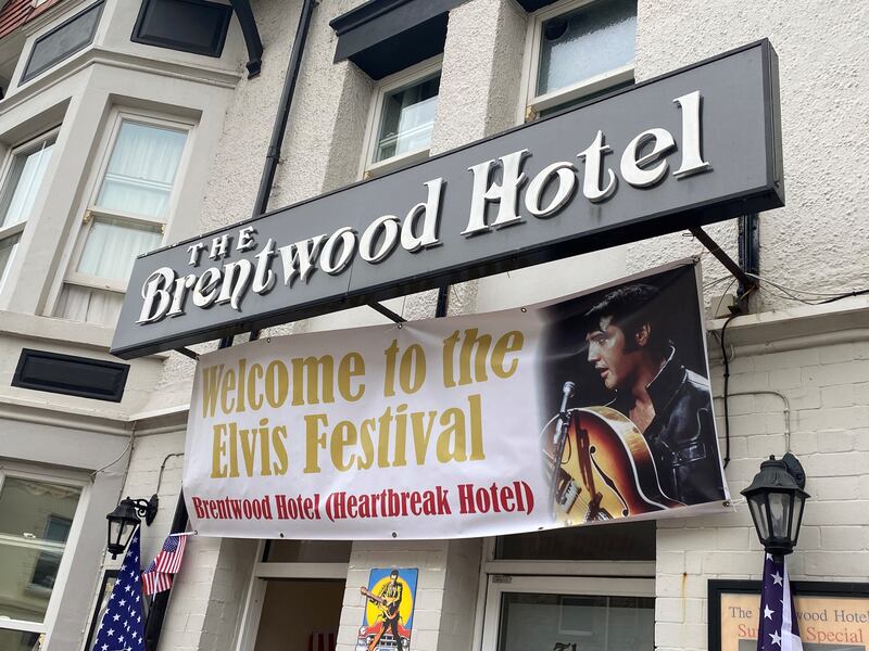 The Brentwood Hotel, aka 'Heartbreak Hotel', one of the venues for the Porthcawl Elvis Festival.