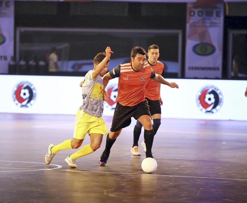 Deco in action at Telugu v Chennai. Courtesy Premier Futsal