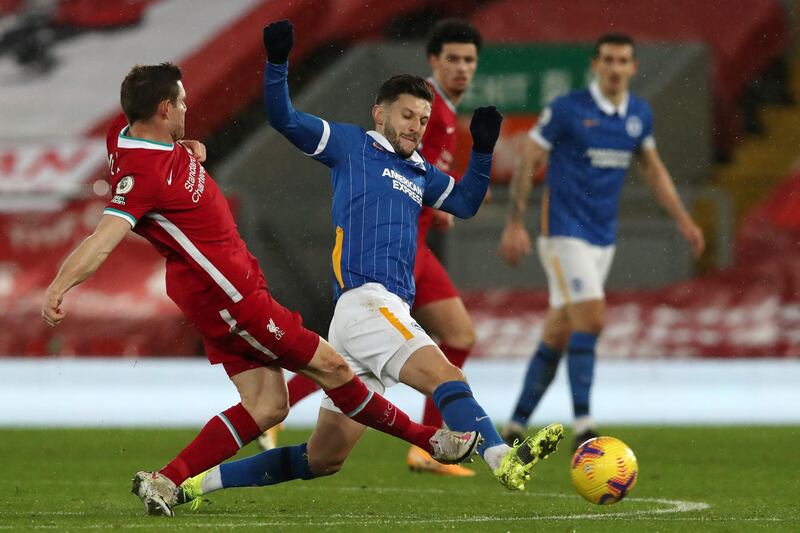 SUBS: Adam Lallana - 6. Returned to his old Anfield stomping ground with 23 minutes left when March was forced off. He brought an injection of energy to the team. Getty Images