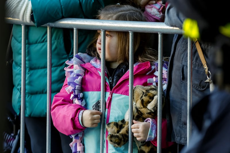 Young and old waited for a glimpse of the Princess of Wales. AFP
