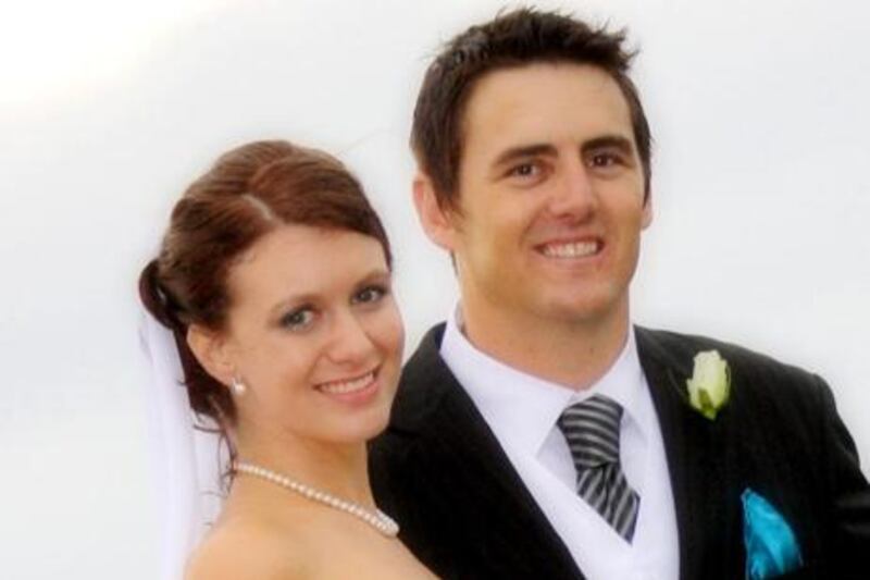 Picture shows Jon Beeton and his wife Tammy on their wedding day.Supplied by his wife, Tammy Beeton  