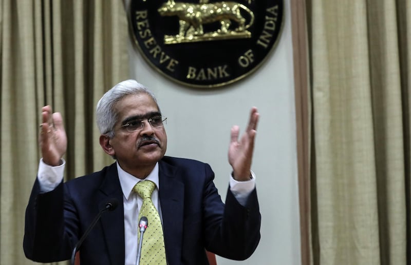 epa07225656 Newly appointed Reserve Bank of India (RBI) Governor Shaktikanta Das, speaks during his first media conference at the RBI head office, in Mumbai, India, 12 December 2018. Former economic affairs secretary Shaktikanta Das is the 25th governor of the Reserve Bank of India, with an appointment term of three years.  EPA/DIVYAKANT SOLANKI