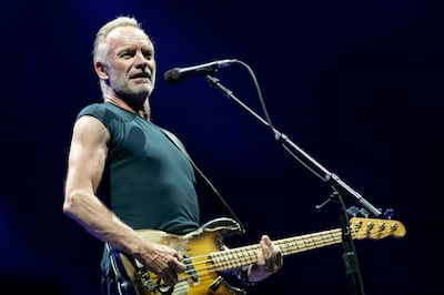 British musician Sting will ring in the new year in Dubai. AP