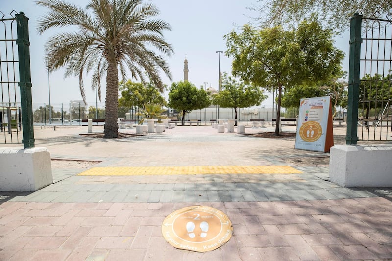 DUBAI, UNITED ARAB EMIRATES. 03 AUGUST 2020. Public parks are open and allows use of facilities now in Dubai. (Photo: Antonie Robertson/The National) Journalist: None. Section: National.